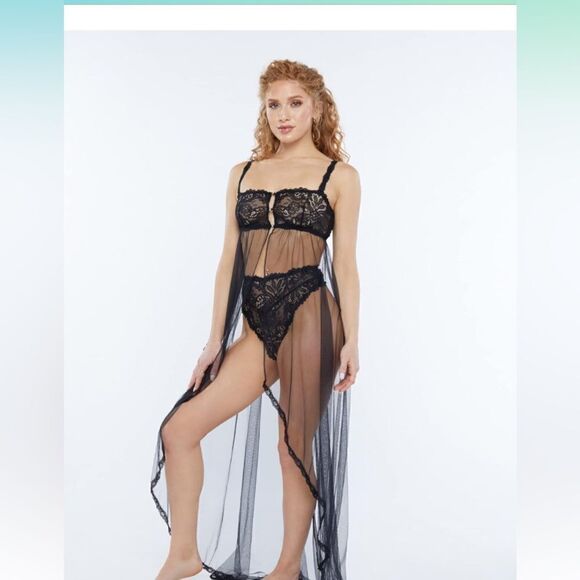 Fenty Lace and Tulle Sheer Maxi Slip - Picture 4 of 7